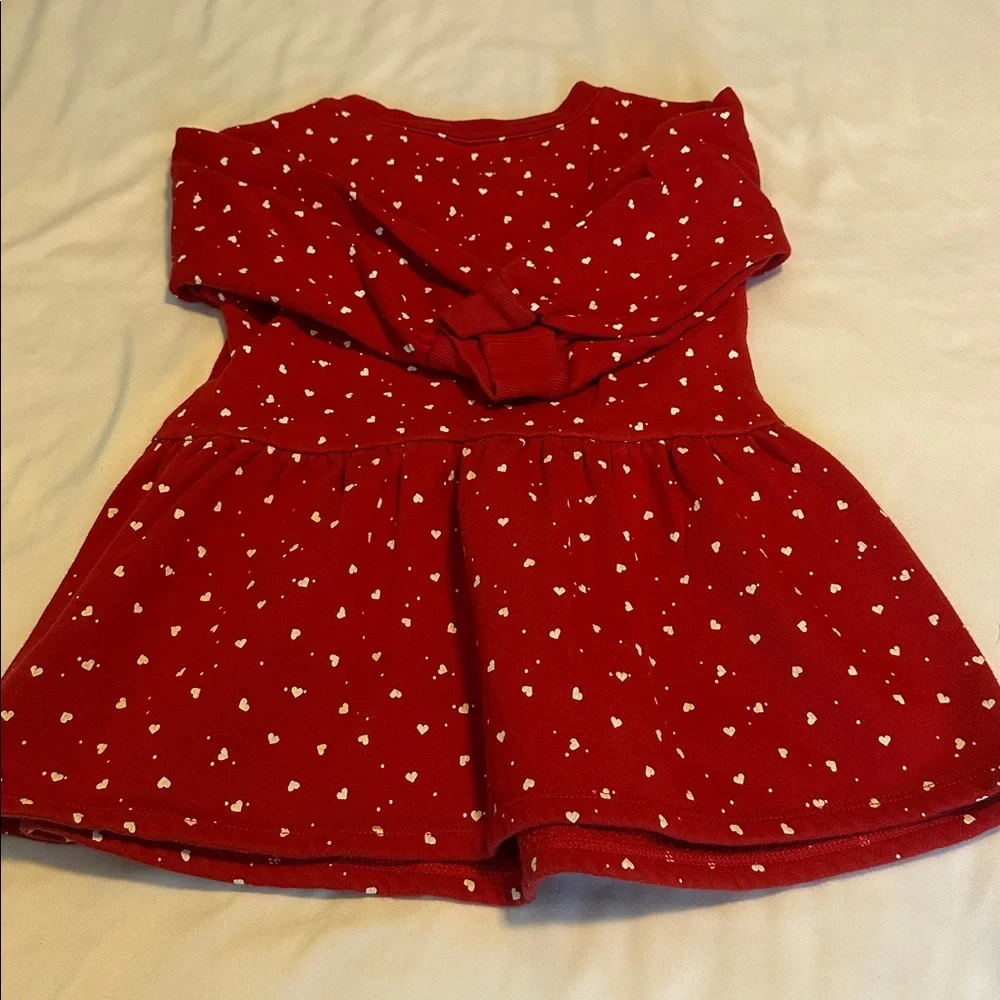 GAP Red Dress with White Heart Accents